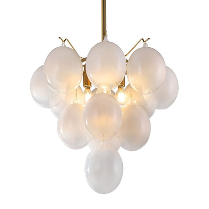 5 Light Down Chandelier, Brass
