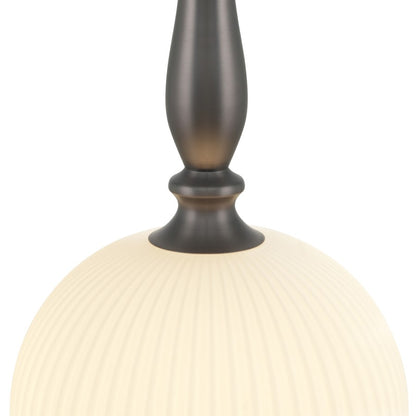 Artcraft Kate 1 Light 19" Pendant, Graphite/Acid Opal - AC12110GR