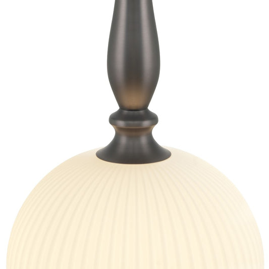 Artcraft Kate 1 Light 19" Pendant, Graphite/Acid Opal - AC12110GR