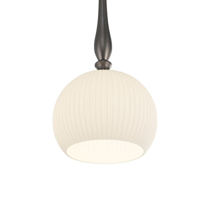 Artcraft Kate 1 Light 19" Pendant, Graphite/Acid Opal