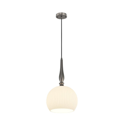 Artcraft Kate 1 Light 24" Pendant, Graphite/Acid Opal - AC12111GR