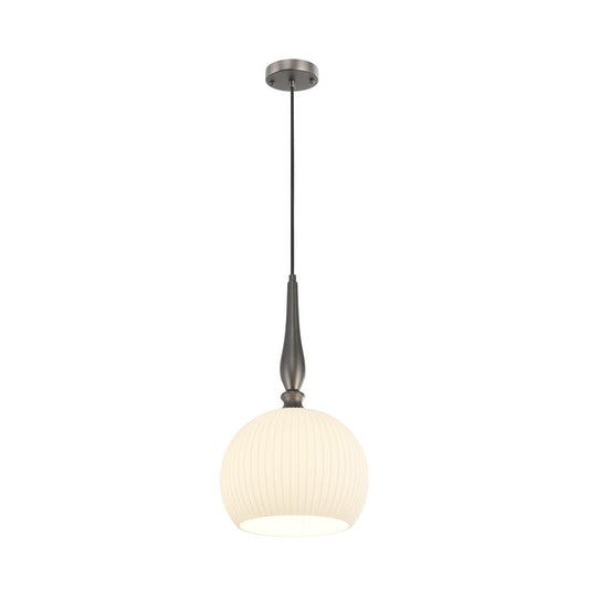 Artcraft Kate 1 Light 24" Pendant, Graphite/Acid Opal - AC12111GR
