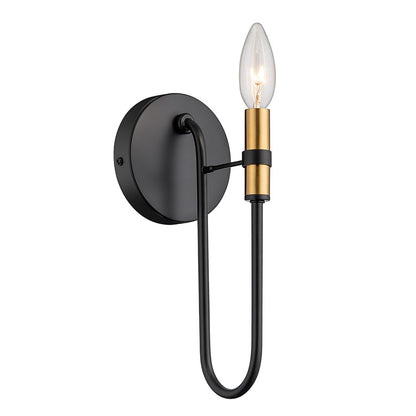 Artcraft Foundry 1 Light Wall Sconce, Black - AC12221BB