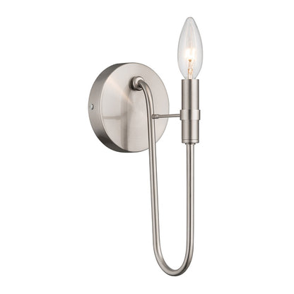 Artcraft Foundry 1 Light Wall Sconce, Brushed Nickel - AC12221BN