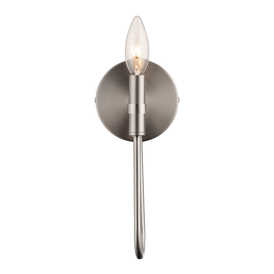 Artcraft Foundry 1 Light Wall Sconce, Brushed Nickel