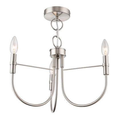 Artcraft Foundry 3 Light Pendant, Brushed Nickel - AC12223BN