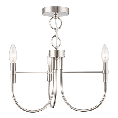 Artcraft Foundry 3 Light Pendant, Brushed Nickel