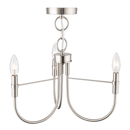 Artcraft Foundry 3 Light Pendant, Brushed Nickel