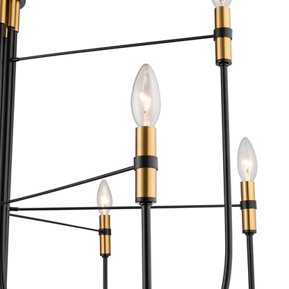 Artcraft Foundry 9 Light Chandelier, Black