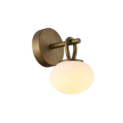 Artcraft Velora 1Lt LED Wall Sconce, Legacy Brass/White Swirl - AC12251LB