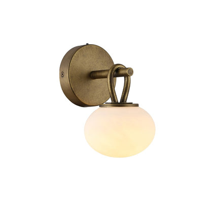 Artcraft Velora 1Lt LED Wall Sconce, Legacy Brass/White Swirl