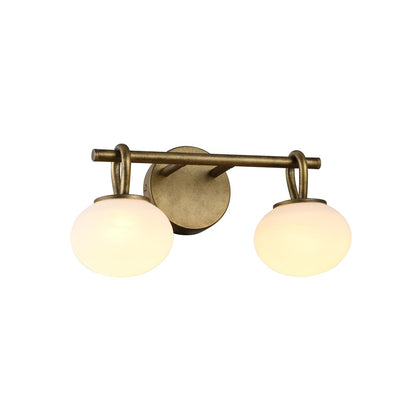 Artcraft Velora 2Lt LED Wall Sconce, Legacy Brass/White Swirl - AC12252LB