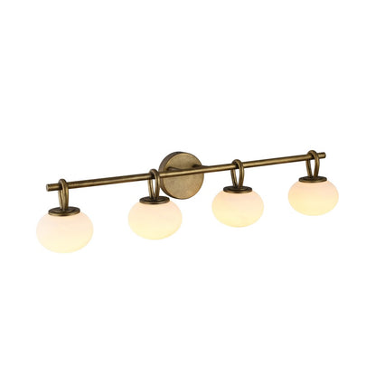 Artcraft Velora 4Lt LED Wall Sconce, Legacy Brass/White Swirl