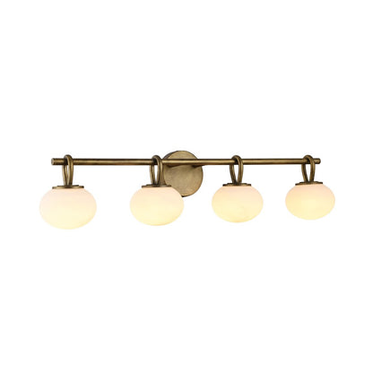 Artcraft Velora 4Lt LED Wall Sconce, Legacy Brass/White Swirl