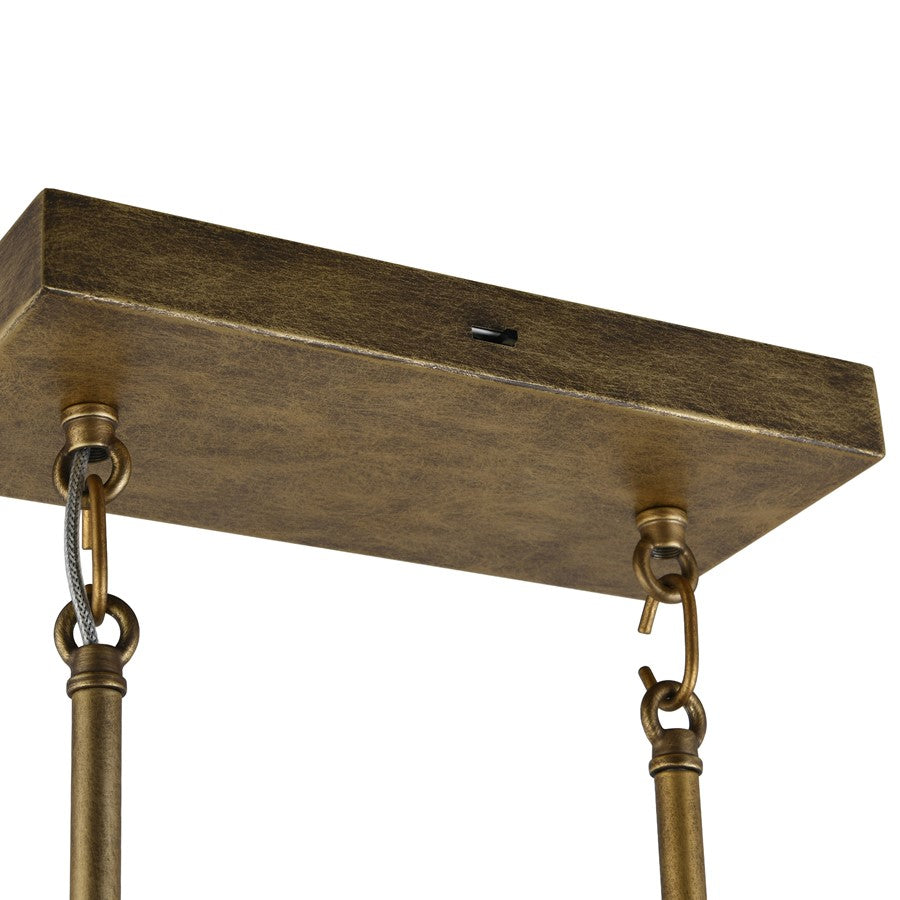 Artcraft Velora 4Lt LED 35" Pendant, Legacy Brass/White Swirl