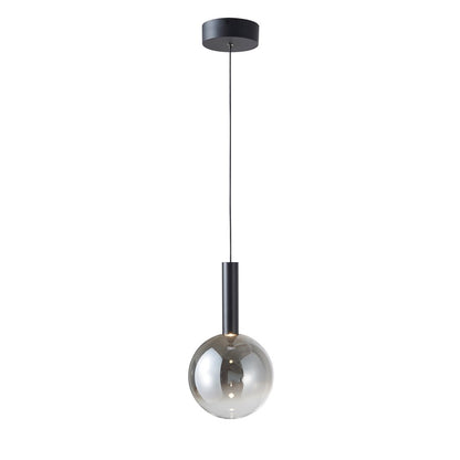Artcraft Modella 1Lt LED Pendant, Black/Ombre Smoke/Clear - AC5001BK