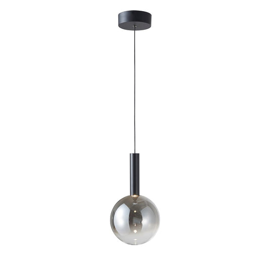 Artcraft Modella 1Lt LED Pendant, Black/Ombre Smoke/Clear - AC5001BK