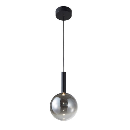 Artcraft Modella 1Lt LED Pendant, Black/Ombre Smoke/Clear