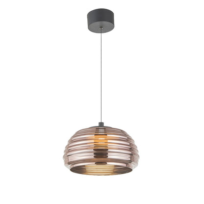 Artcraft Haze 1Lt LED 13" Pendant, Black/Espresso Copper - AC5010EC