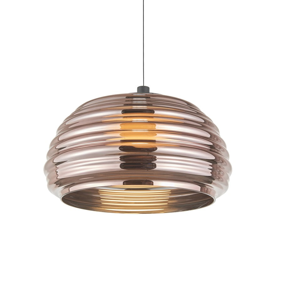 Artcraft Haze 1Lt LED 13" Pendant, Black/Espresso Copper