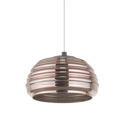 Artcraft Haze 1Lt LED 13" Pendant, Black/Espresso Copper