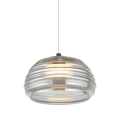 Artcraft Haze 1Lt LED 13" Pendant, Black/Smoke