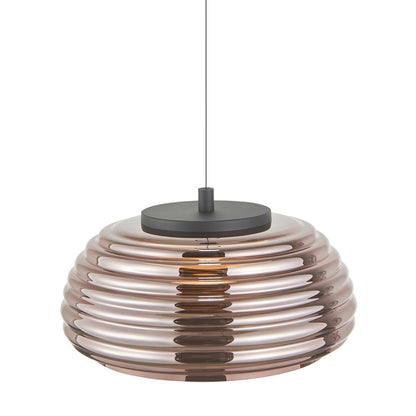 Artcraft Haze 1Lt LED 16" Pendant, Black/Espresso Copper