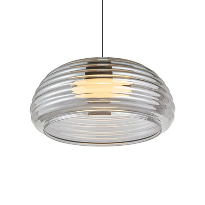 Artcraft Haze 1Lt LED 16" Pendant, Black/Smoke
