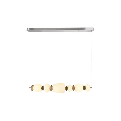 Artcraft Strata 1Lt LED 41" Pendant, Satin Nickel/Acid Opal - AC5070SN