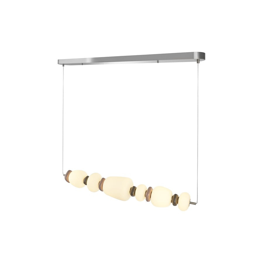 Artcraft Strata 1Lt LED 41" Pendant, Satin Nickel/Acid Opal