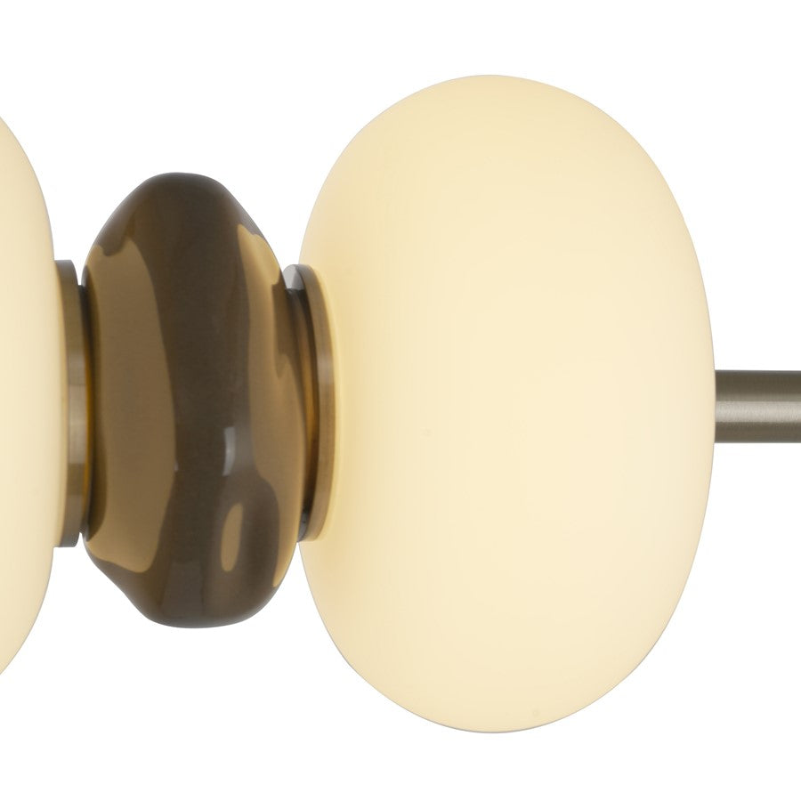 Artcraft Strata 1Lt LED 41" Pendant, Satin Nickel/Acid Opal
