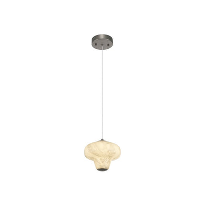 Artcraft Solara 1Lt LED 7" Pendant, Graphite/Cloudy Swirl - AC5080GR