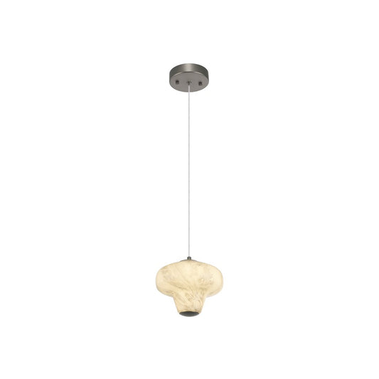 Artcraft Solara 1Lt LED 7" Pendant, Graphite/Cloudy Swirl - AC5080GR