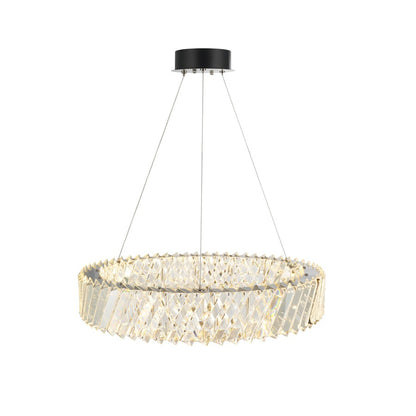 Artcraft Alya 1Lt LED 17" Chandelier, Polished Nickel/Clear