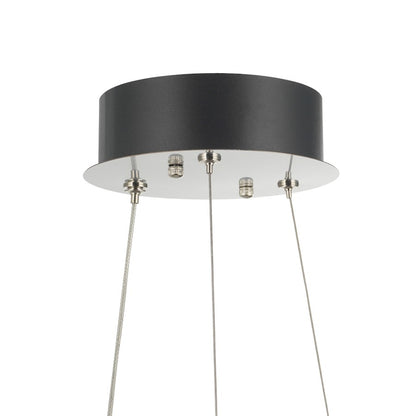 Artcraft Alya 1Lt LED 32" Chandelier, Polished Nickel/Clear