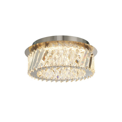 Artcraft Alya 1Lt LED 12" Flush-Mount, Polished Nickel/Clear - AC5134PN