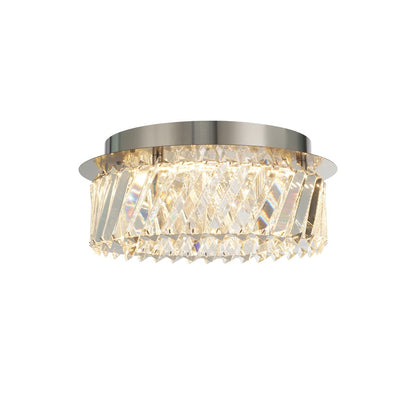 Artcraft Alya 1Lt LED 12" Flush-Mount, Polished Nickel/Clear
