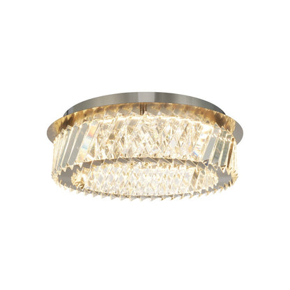 Artcraft Alya 1Lt LED 16" Flush-Mount, Polished Nickel/Clear - AC5135PN