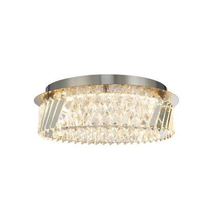 Artcraft Alya 1Lt LED 16" Flush-Mount, Polished Nickel/Clear