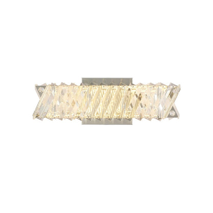 Artcraft Alya 1Lt LED 15" Wall Sconce, Polished Nickel/Clear
