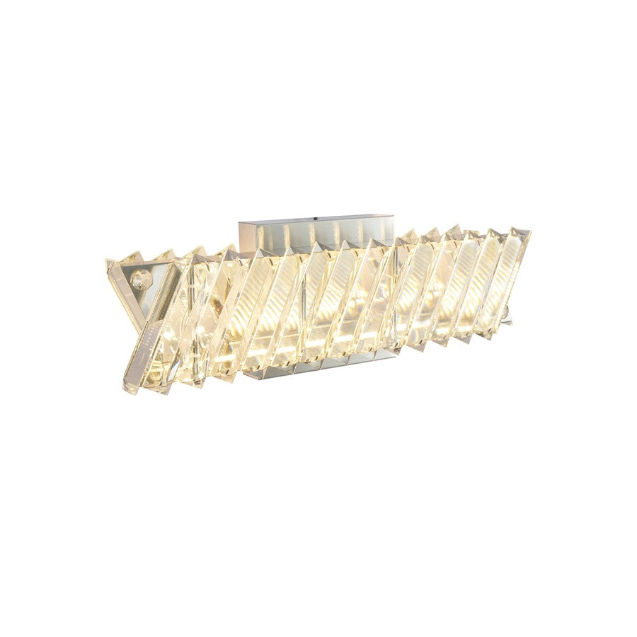 Artcraft Alya 1Lt LED 15" Wall Sconce, Polished Nickel/Clear