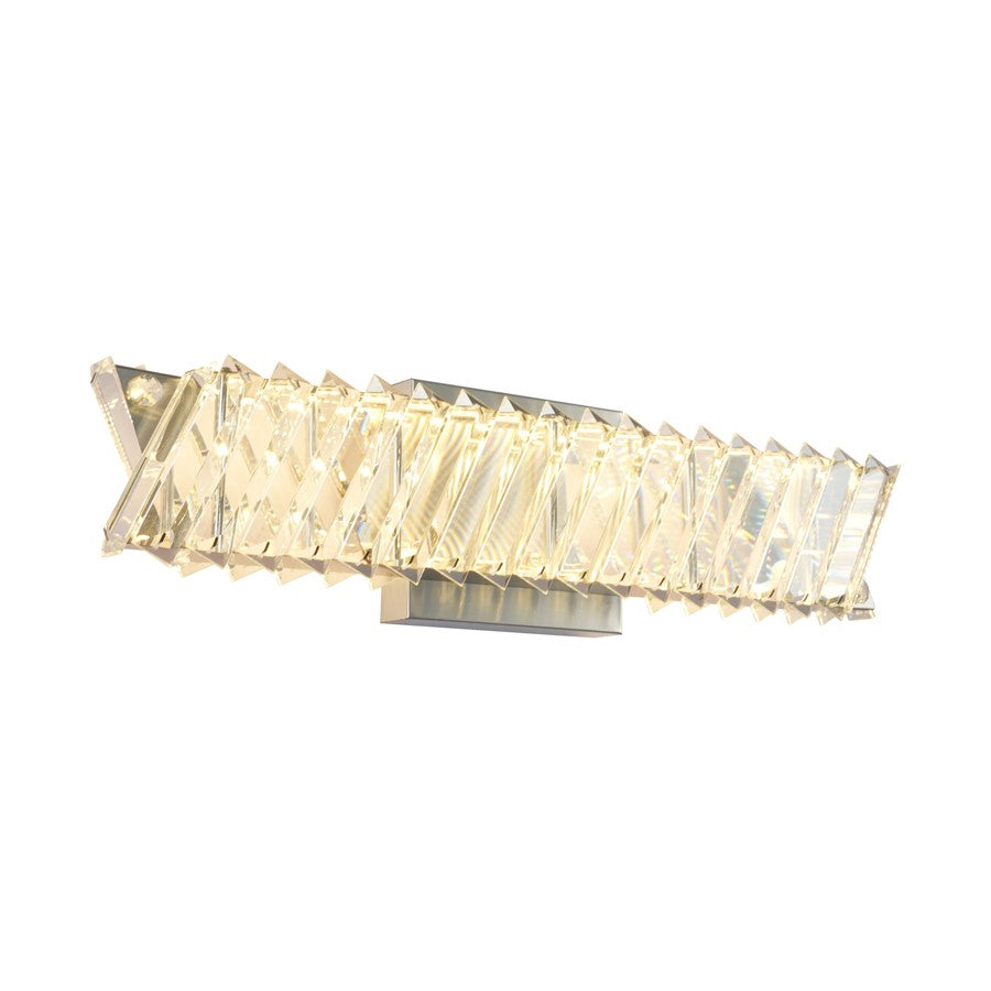 Artcraft Alya 1Lt LED 19" Wall Sconce, Polished Nickel/Clear - AC5138PN