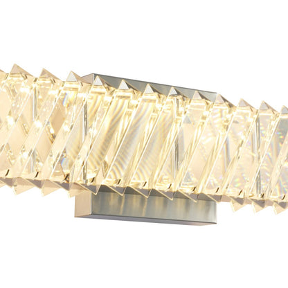 Artcraft Alya 1Lt LED 19" Wall Sconce, Polished Nickel/Clear