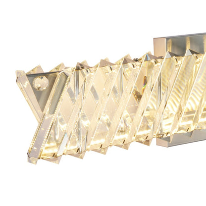 Artcraft Alya 1Lt LED 19" Wall Sconce, Polished Nickel/Clear