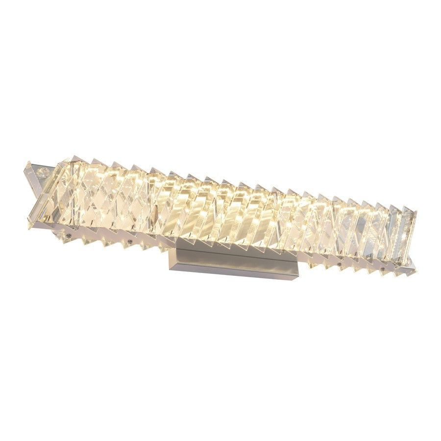 Artcraft Alya 1Lt LED 23" Wall Sconce, Polished Nickel/Clear - AC5139PN