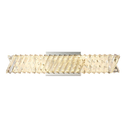 Artcraft Alya 1Lt LED 23" Wall Sconce, Polished Nickel/Clear