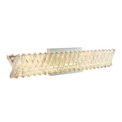 Artcraft Alya 1Lt LED 23" Wall Sconce, Polished Nickel/Clear