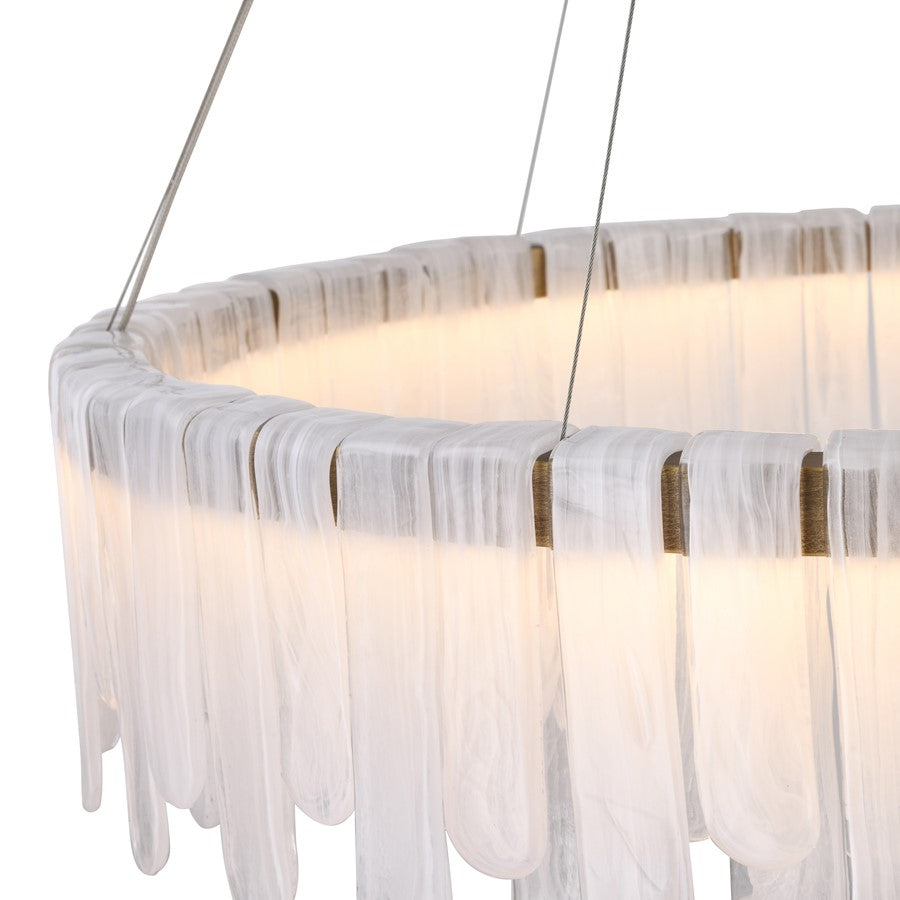 Artcraft Roselle 1Lt LED 33" Pendant, Legacy Brass/Piastra