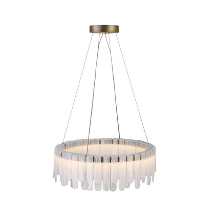 Artcraft Roselle 1Lt LED 25" Pendant, Legacy Brass/Piastra