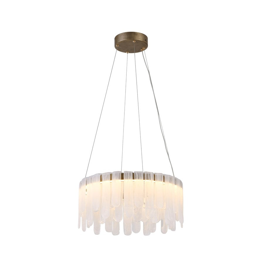 Artcraft Roselle 1Lt LED 19" Pendant, Legacy Brass/Piastra - AC6123LB